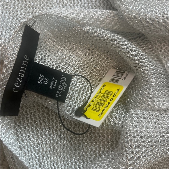 NWT Fringe Metallic Evening Shawl - Picture 2 of 2